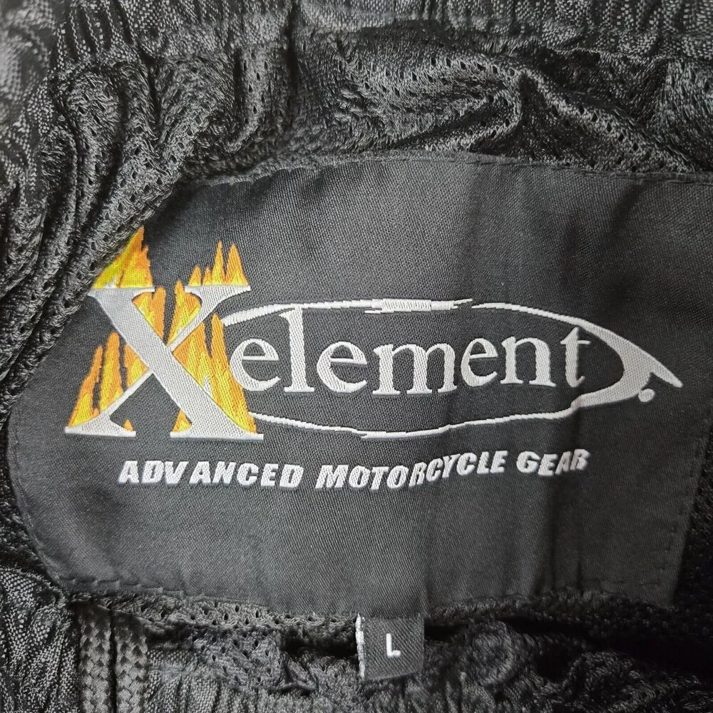 XELEMENT Men's Sz L Motorcycle Heat Resistant Nylon Riding Pants Black Purple